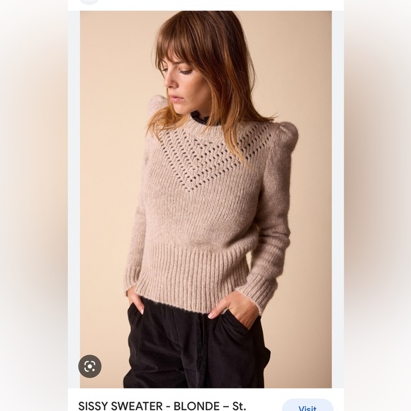 St. Roche Sissy Sweater in Blonde. Size XS. - Picture 5 of 11